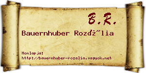 Bauernhuber Rozália névjegykártya