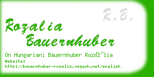 rozalia bauernhuber business card